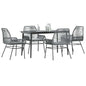 5-Delige Tuinset Met Kussens Poly Rattan Glas
