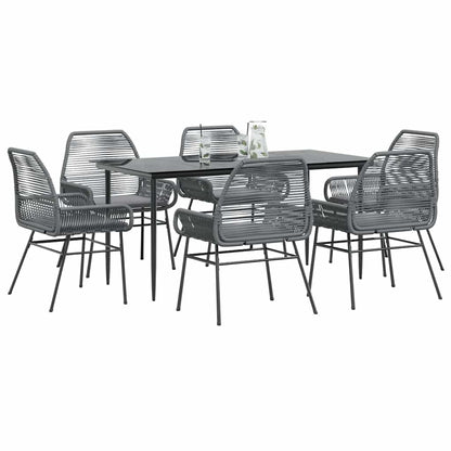 5-Delige Tuinset Met Kussens Poly Rattan Glas