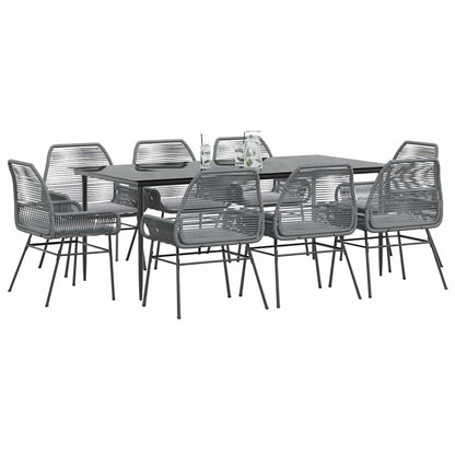 5-Delige Tuinset Met Kussens Poly Rattan Glas