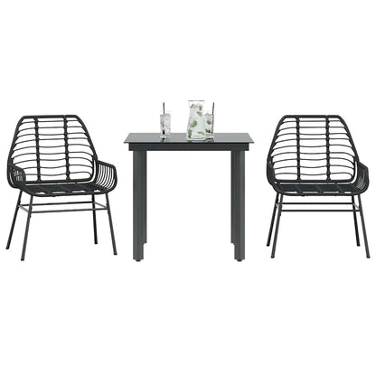 5-Delige Tuinset Met Kussens Poly Rattan Glas