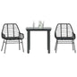 5-Delige Tuinset Met Kussens Poly Rattan Glas