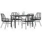 5-Delige Tuinset Met Kussens Poly Rattan Glas