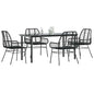 5-Delige Tuinset Met Kussens Poly Rattan Glas