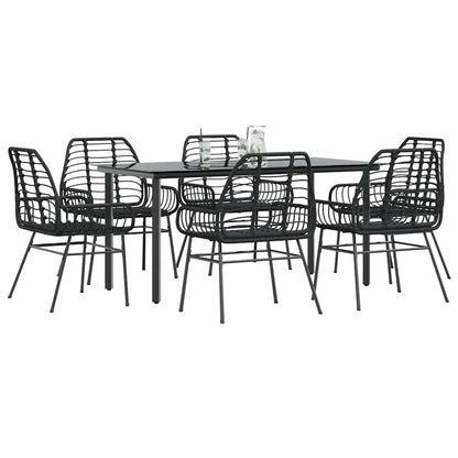 5-Delige Tuinset Met Kussens Poly Rattan Glas