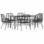 5-Delige Tuinset Met Kussens Poly Rattan Glas
