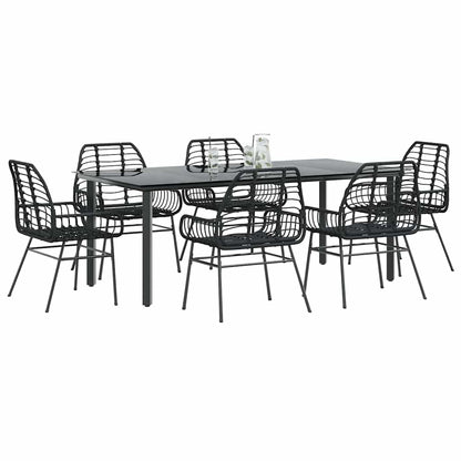 5-Delige Tuinset Met Kussens Poly Rattan Glas