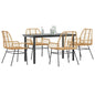 5-Delige Tuinset Met Kussens Poly Rattan Glas