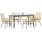5-Delige Tuinset Met Kussens Poly Rattan Glas