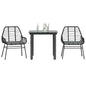 5-Delige Tuinset Met Kussens Poly Rattan Glas