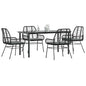 5-Delige Tuinset Met Kussens Poly Rattan Glas