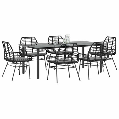 5-Delige Tuinset Met Kussens Poly Rattan Glas