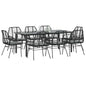 5-Delige Tuinset Met Kussens Poly Rattan Glas