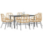 5-Delige Tuinset Met Kussens Poly Rattan Glas