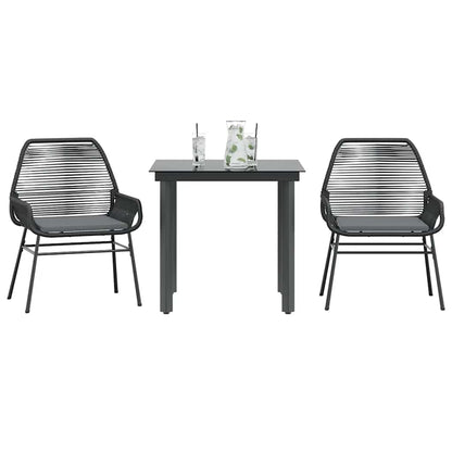 5-Delige Tuinset Met Kussens Poly Rattan Glas