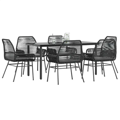 5-Delige Tuinset Met Kussens Poly Rattan Glas