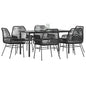 5-Delige Tuinset Met Kussens Poly Rattan Glas