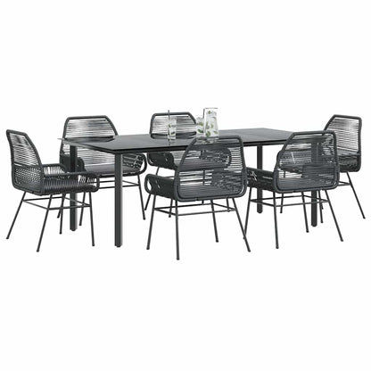 5-Delige Tuinset Met Kussens Poly Rattan Glas