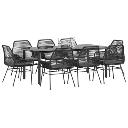 5-Delige Tuinset Met Kussens Poly Rattan Glas