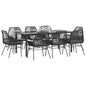 5-Delige Tuinset Met Kussens Poly Rattan Glas
