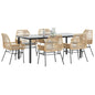 5-Delige Tuinset Met Kussens Poly Rattan Glas