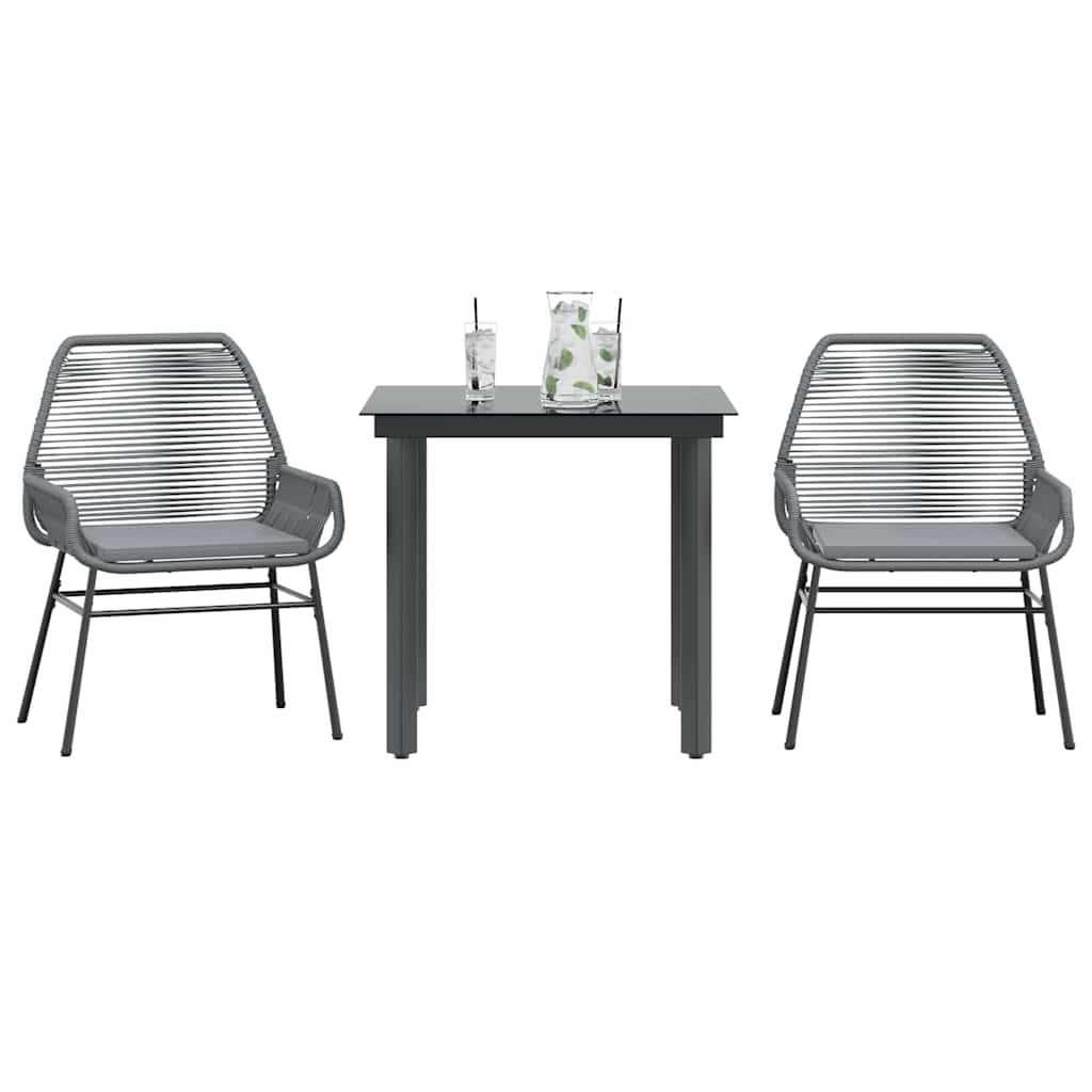 5-Delige Tuinset Met Kussens Poly Rattan Glas