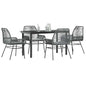 5-Delige Tuinset Met Kussens Poly Rattan Glas