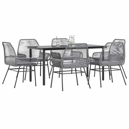 5-Delige Tuinset Met Kussens Poly Rattan Glas