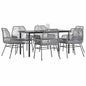 5-Delige Tuinset Met Kussens Poly Rattan Glas