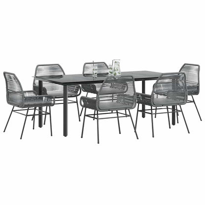 5-Delige Tuinset Met Kussens Poly Rattan Glas