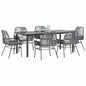 5-Delige Tuinset Met Kussens Poly Rattan Glas