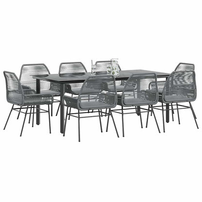 5-Delige Tuinset Met Kussens Poly Rattan Glas