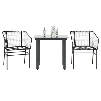 7-Delige Tuinset Met Kussens Poly Rattan Glas