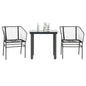7-Delige Tuinset Met Kussens Poly Rattan Glas