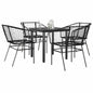 7-Delige Tuinset Met Kussens Poly Rattan Glas
