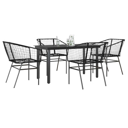 7-Delige Tuinset Met Kussens Poly Rattan Glas