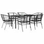 7-Delige Tuinset Met Kussens Poly Rattan Glas