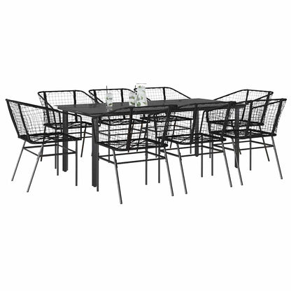 7-Delige Tuinset Met Kussens Poly Rattan Glas