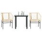 7-Delige Tuinset Met Kussens Poly Rattan Glas