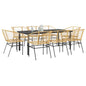 7-Delige Tuinset Met Kussens Poly Rattan Glas
