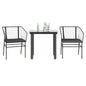 7-Delige Tuinset Met Kussens Poly Rattan Glas