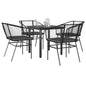 7-Delige Tuinset Met Kussens Poly Rattan Glas