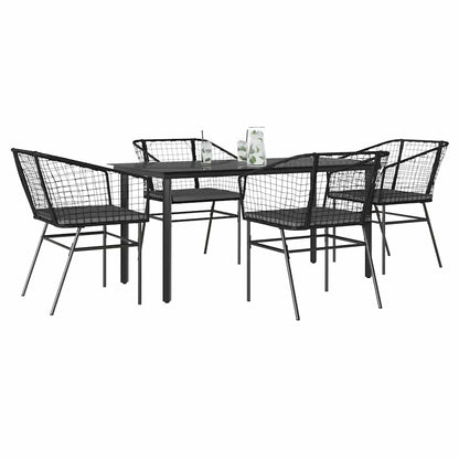 7-Delige Tuinset Met Kussens Poly Rattan Glas