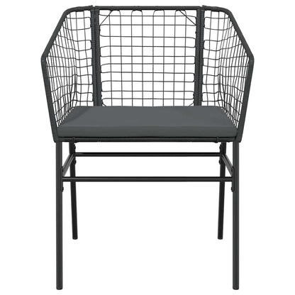 7-Delige Tuinset Met Kussens Poly Rattan Glas