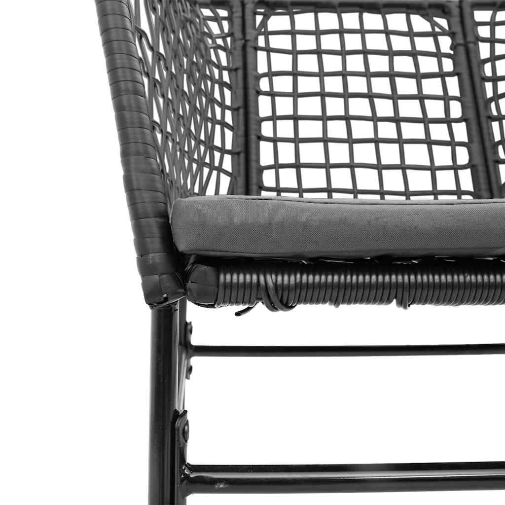 7-Delige Tuinset Met Kussens Poly Rattan Glas