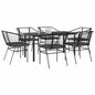 7-Delige Tuinset Met Kussens Poly Rattan Glas
