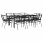 7-Delige Tuinset Met Kussens Poly Rattan Glas