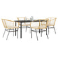 7-Delige Tuinset Met Kussens Poly Rattan Glas