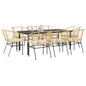 7-Delige Tuinset Met Kussens Poly Rattan Glas