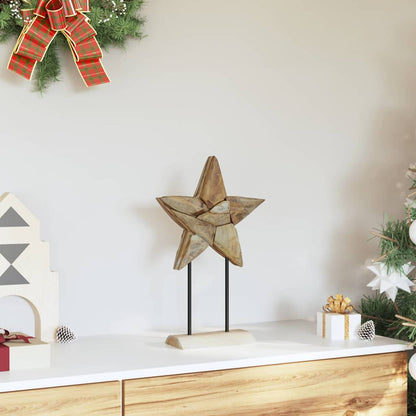 Kerstster Bruin Massief Teakhout