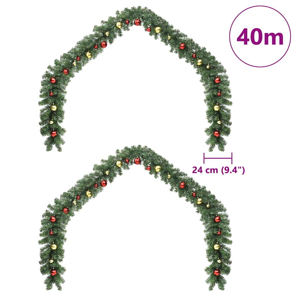 Kerstkrans Met 600 Led 2 Pcs Groen Pvc